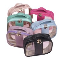 Necessaire PVC Impermeável detalhes formato coração P