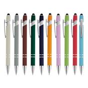 Caneta Metálica Touchscreen Com Acabamento Similar à Borracha