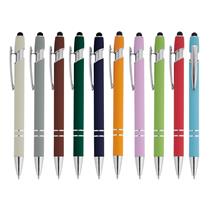 Caneta Metálica Touchscreen Com Acabamento Similar à Borracha