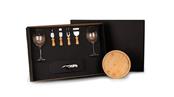 Kit Queijo E Vinho Com Abridor Saca Rolhas