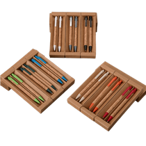 Kit Ecológico Caneta e Lapiseira Cortiça