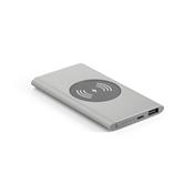 Power bank com carregador wireless em alumínio 100% reciclado e capacidade de 4.000 mAh