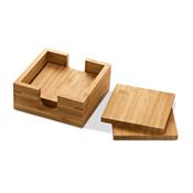 Kit de 4 porta copos em bambu