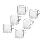 Kit Xícaras de Vidro 6 Peças