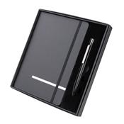 Kit Escritório Caderno tamanho A5 com capa dura e Caneta Metal