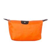 Necessaire de Nylon Colorido Com Detalhes em Couro Sintético.