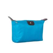 Necessaire de Nylon Colorido Com Detalhes em Couro Sintético.