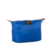 Necessaire de Nylon Colorido Com Detalhes em Couro Sintético.