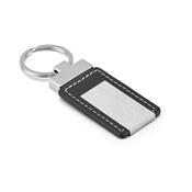 Chaveiro Metal com Detalhe em Couro Sintético