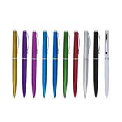 Caneta plástica com design fino