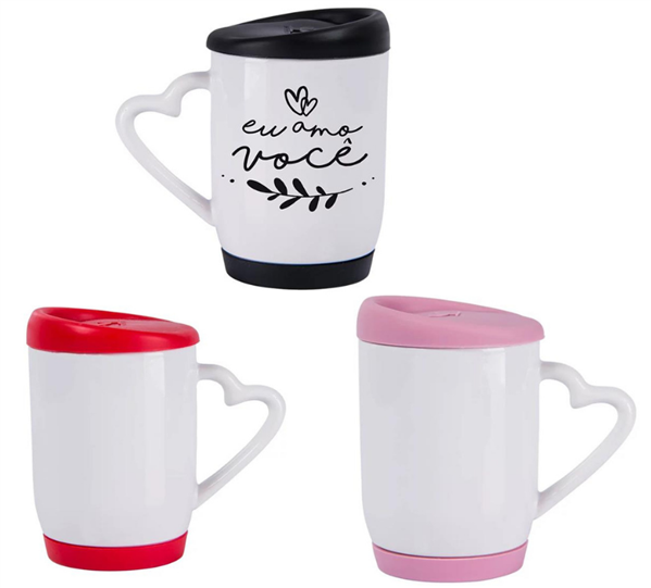 Caneca Com Alça de Coração