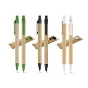 Conjunto De Esferográfica E Lapiseira Em Papel Kraft