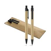 Conjunto De Esferográfica E Lapiseira Em Papel Kraft