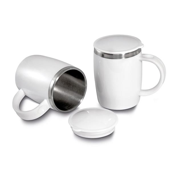Caneca plástico com inox