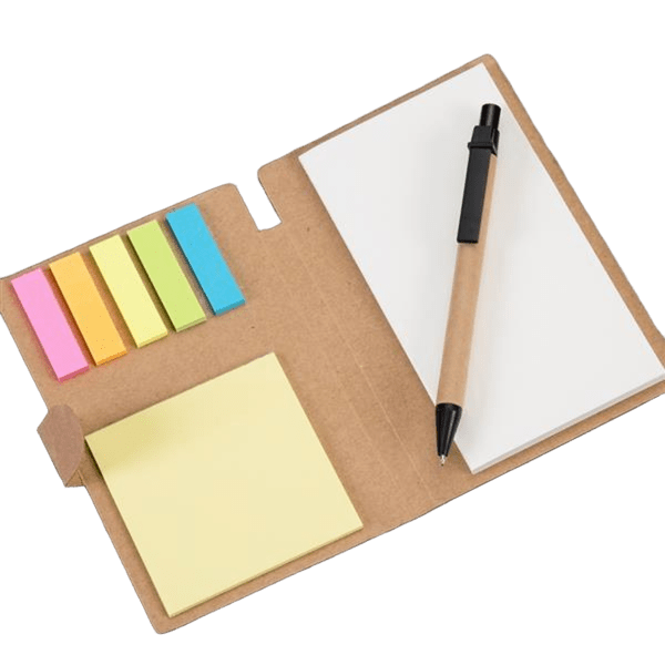 Bloco de Anotações com Autoadesivos em kraft
