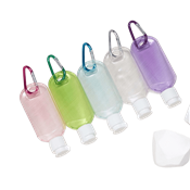 Frasco Plástico 55ml com Mosquetão