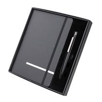 Kit Escritório Caderno tamanho A5 com capa dura e Caneta Metal