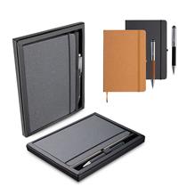 Kit Escritório A5 Capa em Couro Reciclado e Caneta Metalica