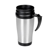 Caneca inox de 400ml revestida internamente com PVC