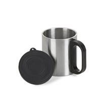 Caneca de inox 180ml com cabo e tampa