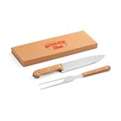Kit churrasco 2 peças em estojo de papelão