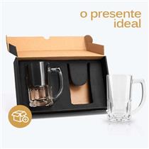 Kit Com Canecas De Vidro Para Chopp De 340 Ml